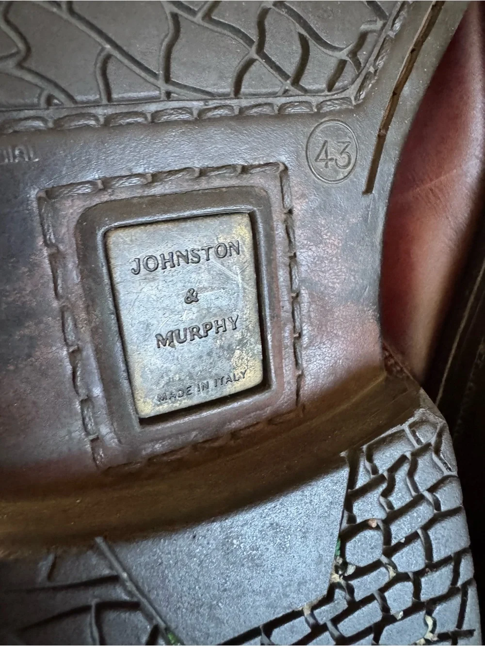 Johnston & Murphy Brown Leather Cap Toe Oxford Dress Shoes Made in Italy 10